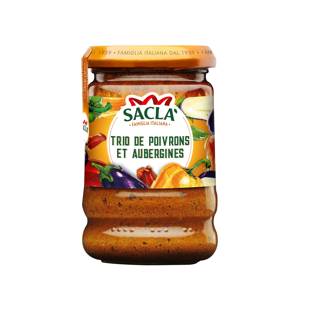 Sauce aux poivrons et aubergines SACLA, 190g