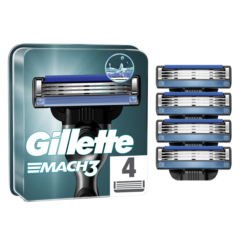 Recharge lames de rasoir base pour homme mach3 GILLETTE x4