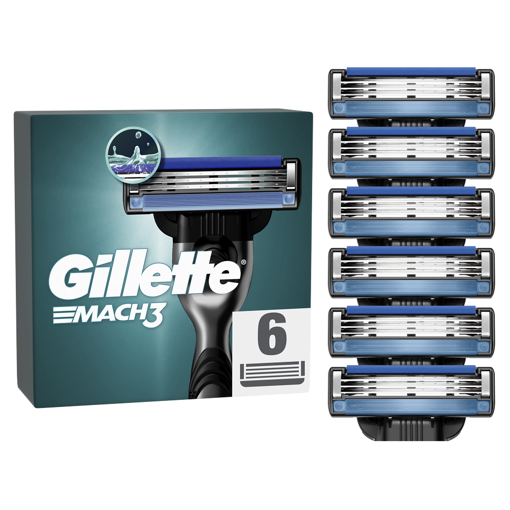 Recharge lames de rasoir pour homme mach3 GILLETTE x6