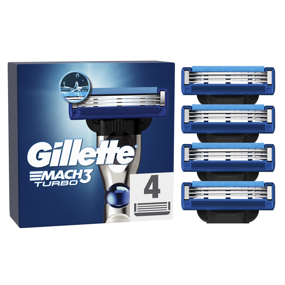 Recharge lames turbo mach 3 GILLETTE x4