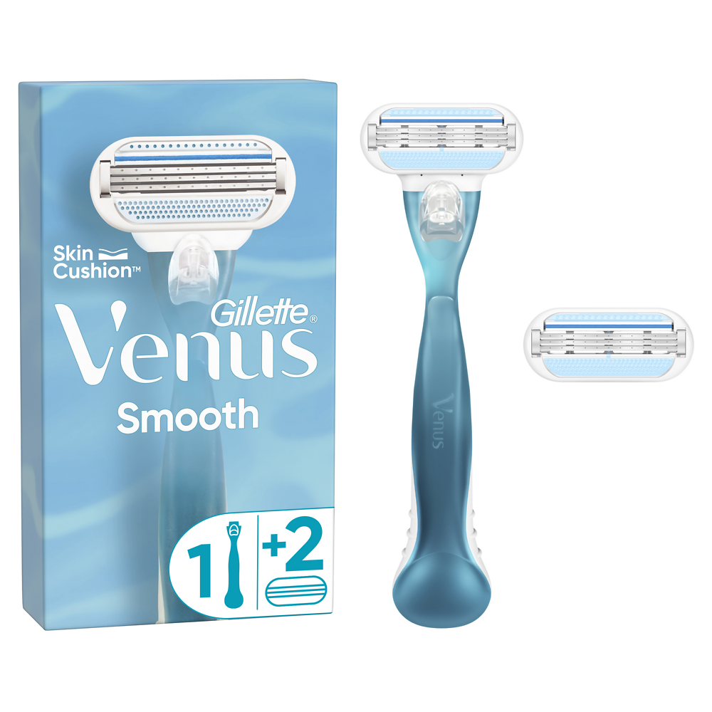 Rasoir femme Venus Smooth GILLETTE 1 manche + 2 recharges de lames