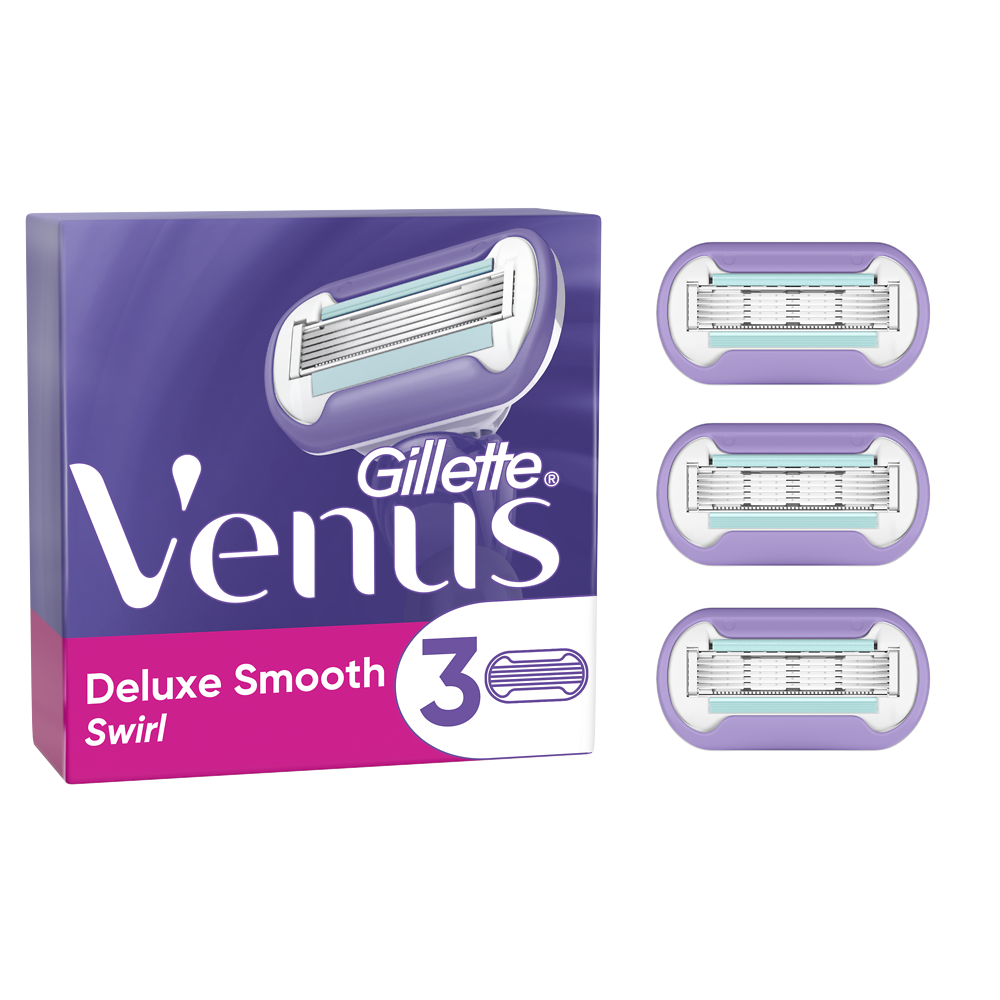 Lames rasage deluxe smooth swirl VENUS GILLETTE x3recharges pourfemme à 5 lames