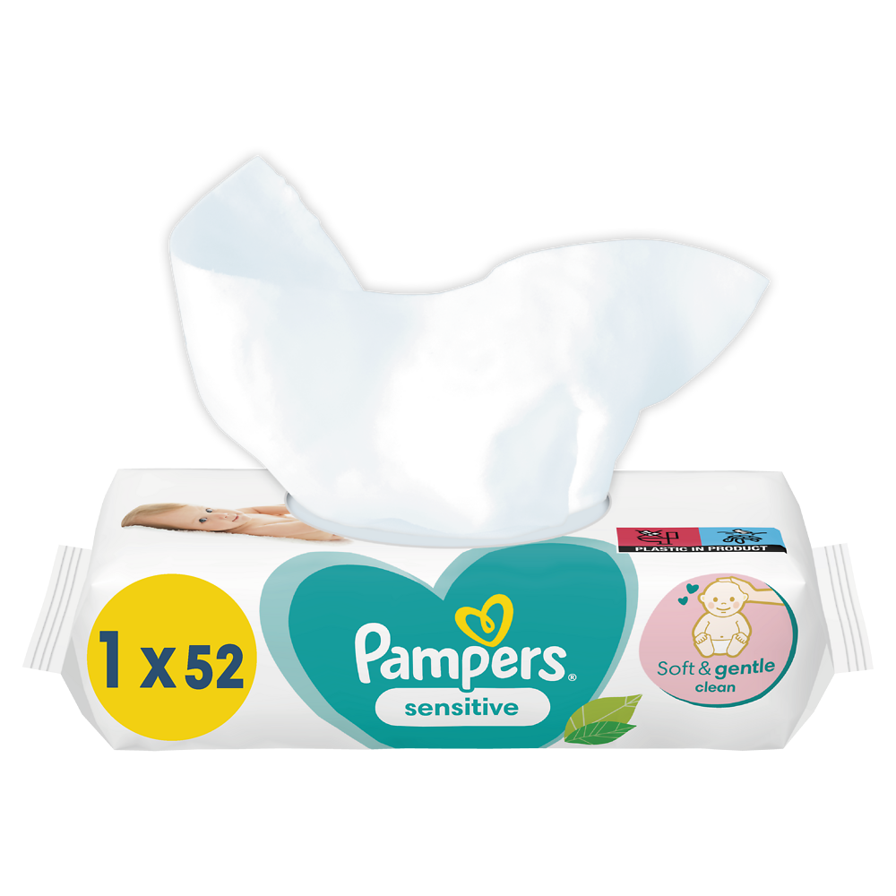 Lingettes sensitive PAMPERS x52