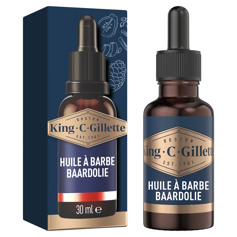 Huile à barbe KING C.GILLETTE flacon de 30 ml