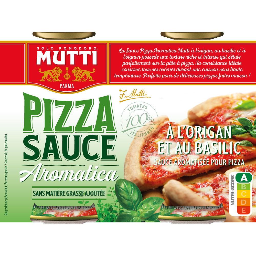 Sauce pour pizza aromatisée MUTTI, 2 unités, 400g