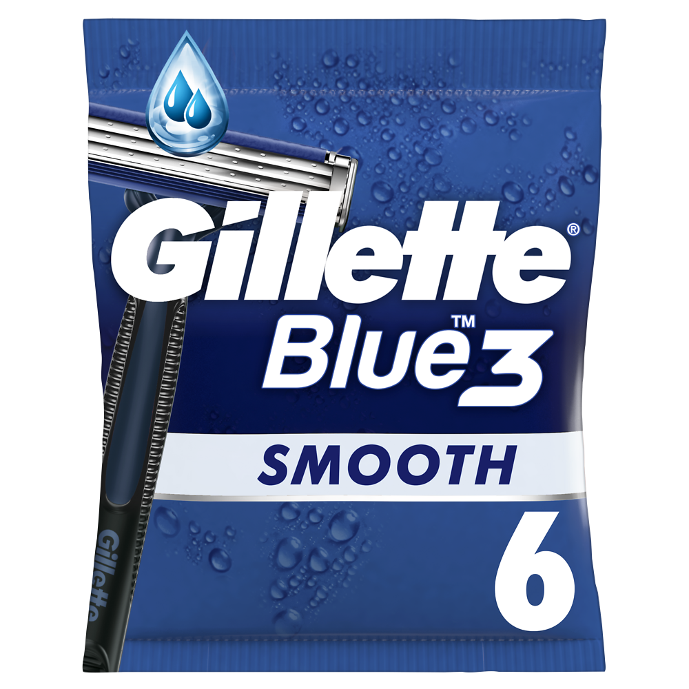 Rasoir jetable GILLETTE Blue 3 Smooth jetable x6