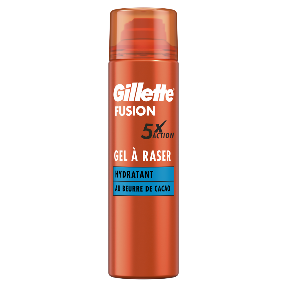 Gel à raser beurre de cacao hydratant homme clone GILLETTE FUSION200ml