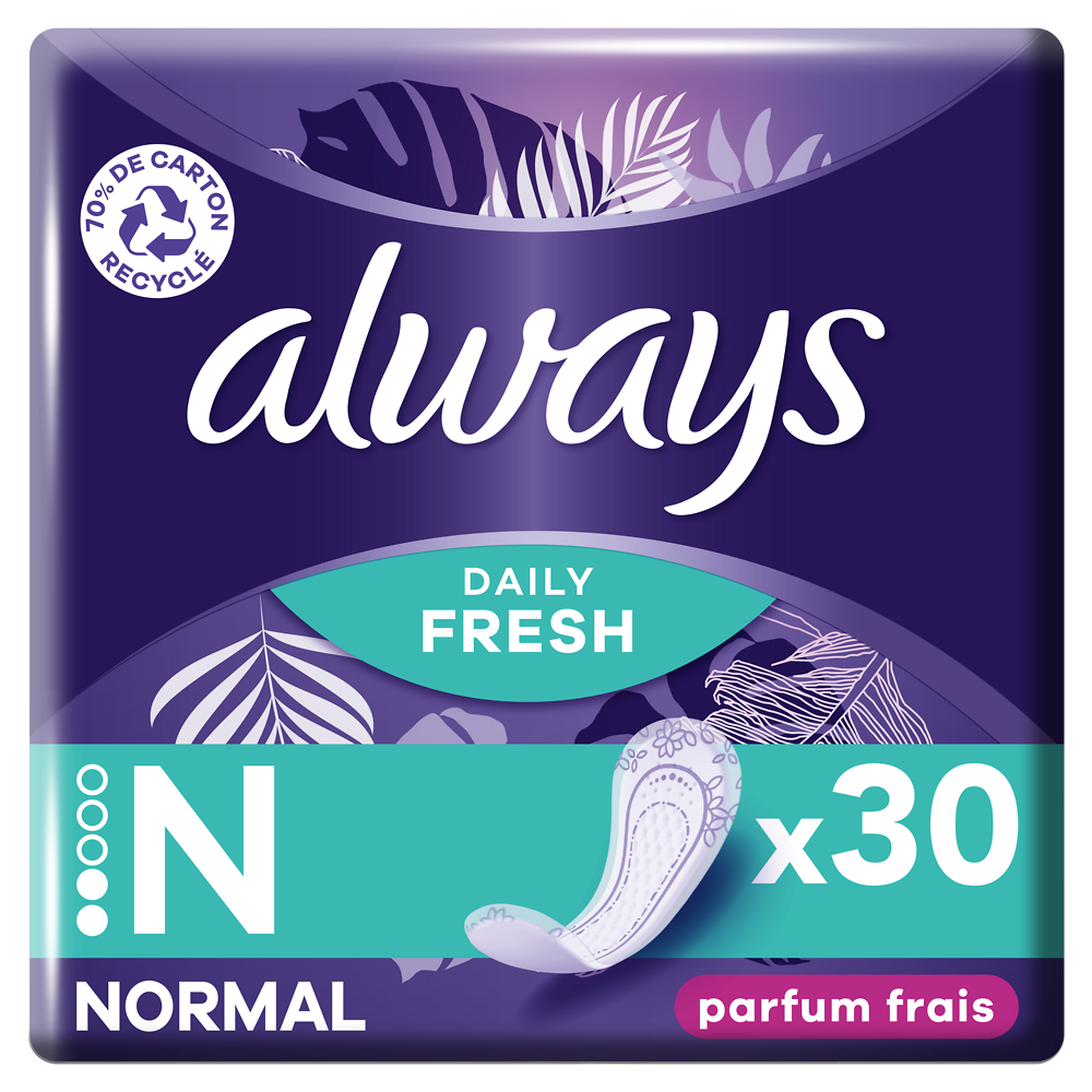 Protège-slips daily fresh normal parfum frais ALWAYS x30