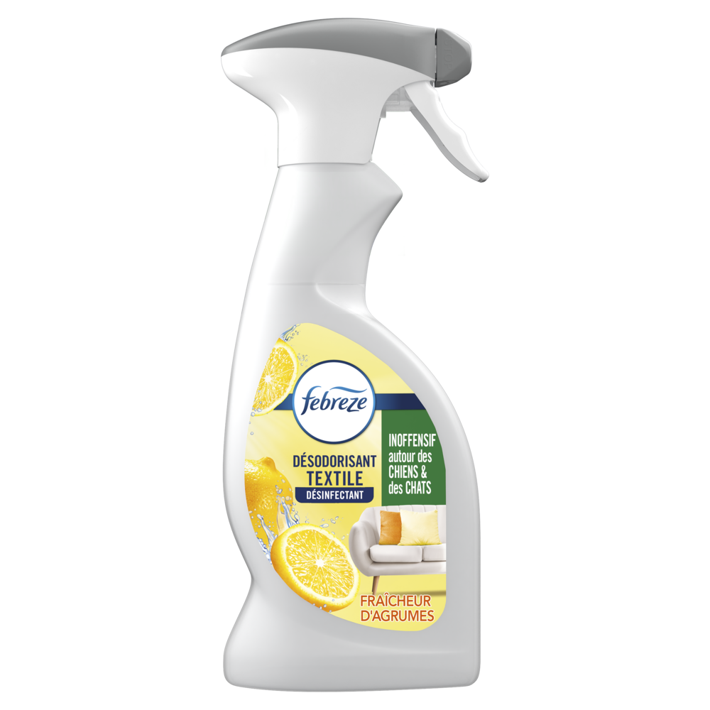 Febreze fraîcheur d'agrumes spray désinfectant désodorisant textile375ml