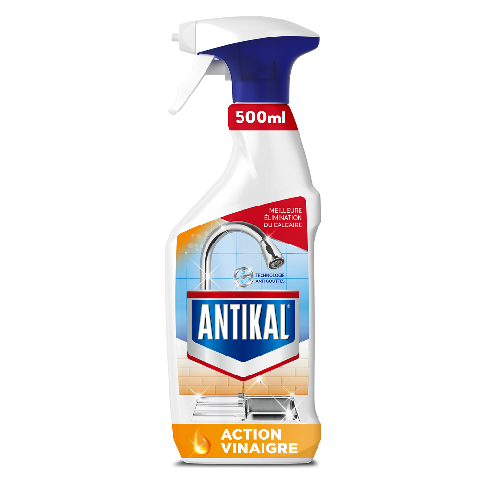 Nettoyant au vinaigre anti-calcaire ANTIKAL spray 500ml