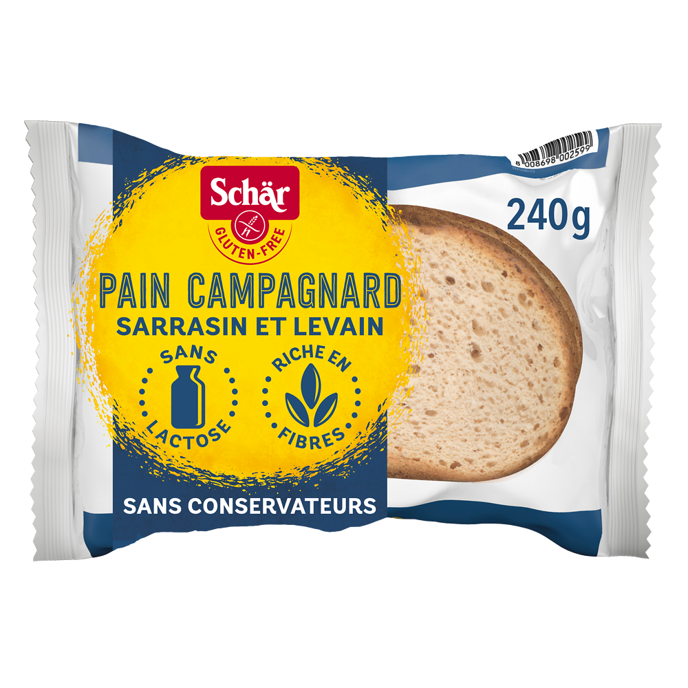 Pain campagnard sans gluten SCHÄR, 240g