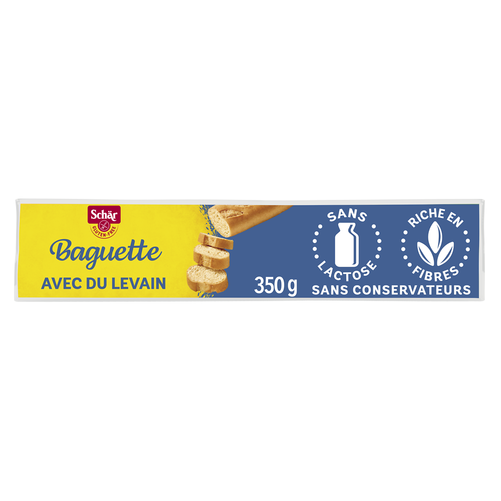 Baguette sans gluten et sans lactose SCHÄR, 2 unités, 350g