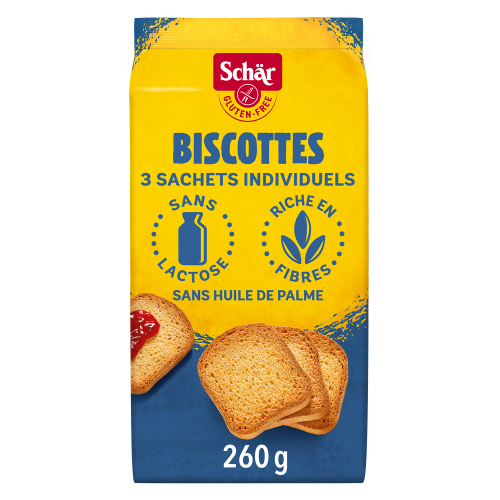 Biscottes Fette Biscottate sans gluten DR SCHAR, 260g