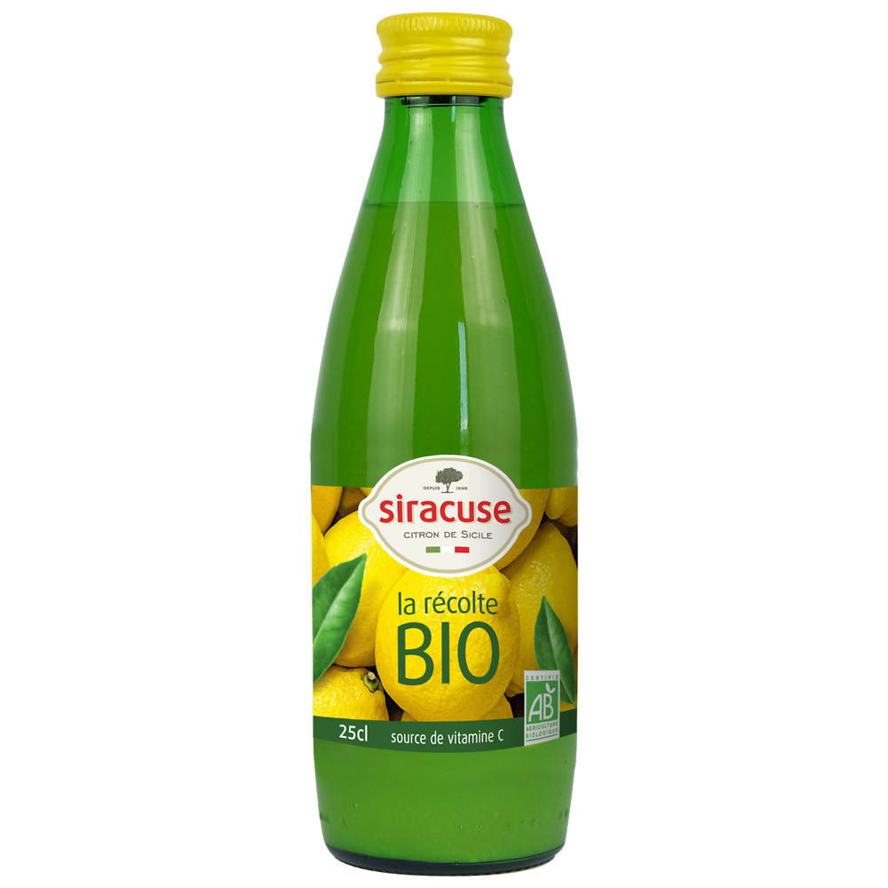 Jus de citron jaune bio SIRACUSE, 25cl