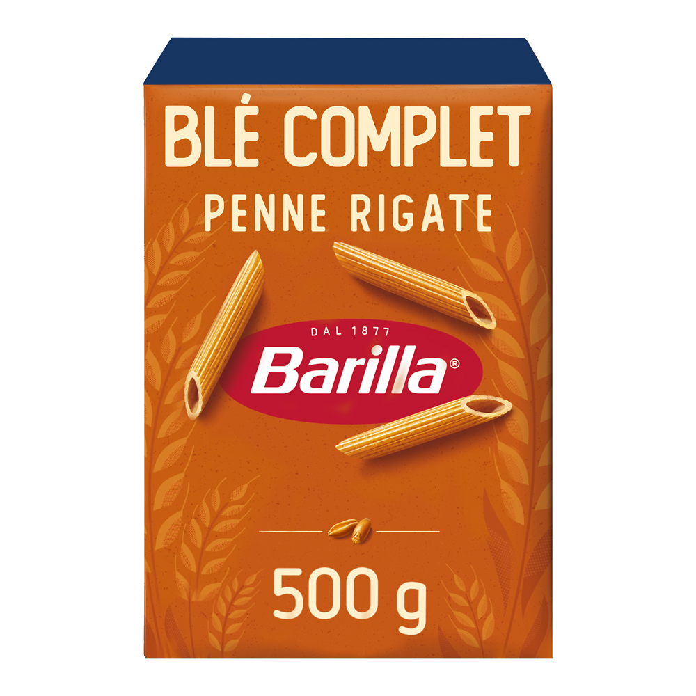 Pâtes Penne Rigate au blé complet Integrale BARILLA - 500g