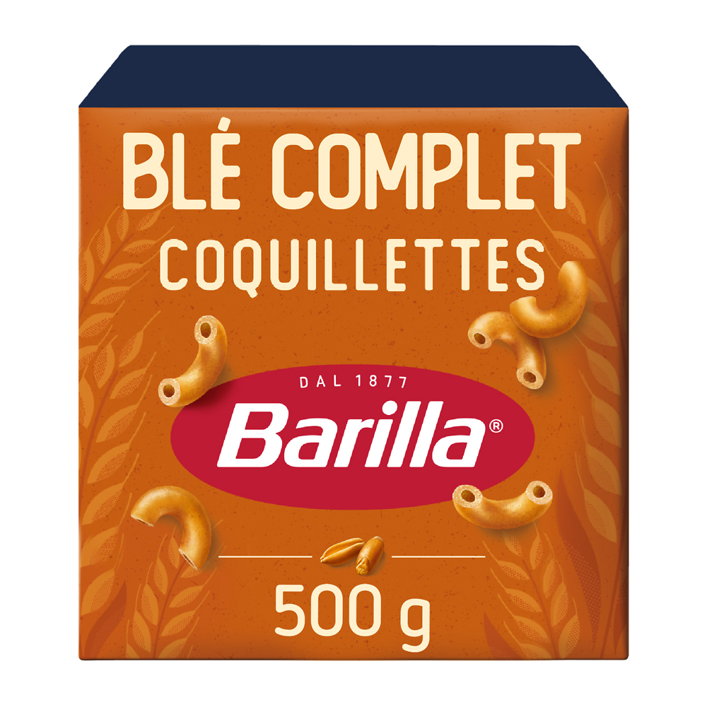 Pâtes Coquillettes au blé complet Integrale BARILLA - 500g