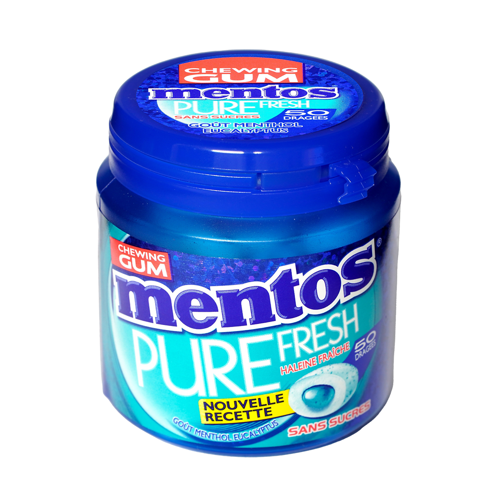 Chewing-gum MENTOS Pure Fresh Menthol Eucalyptus ss 50dg 100g