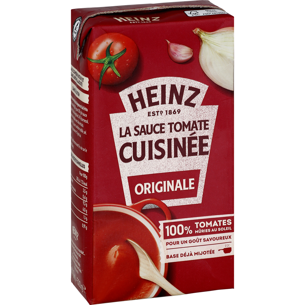 Sauce tomate cuisinée à l'ail et à l'oignon HEINZ, 520g