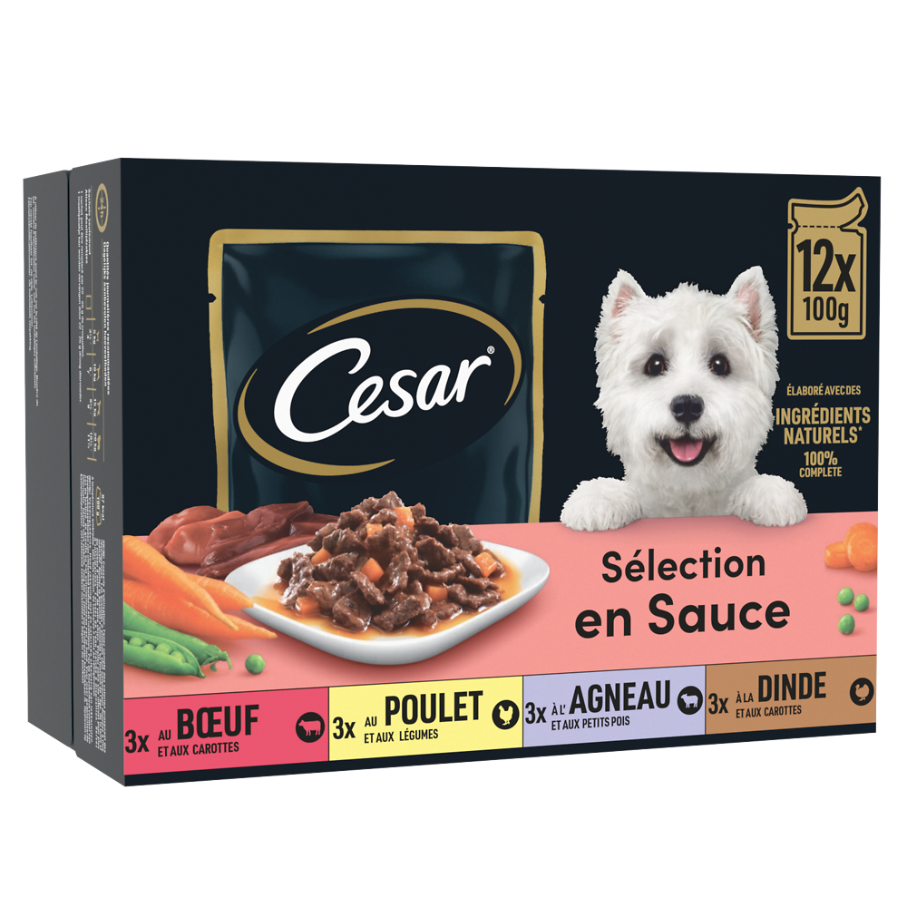 Sachets fraîcheur chien Sélection en sauce PEDIGREE - 12x100g