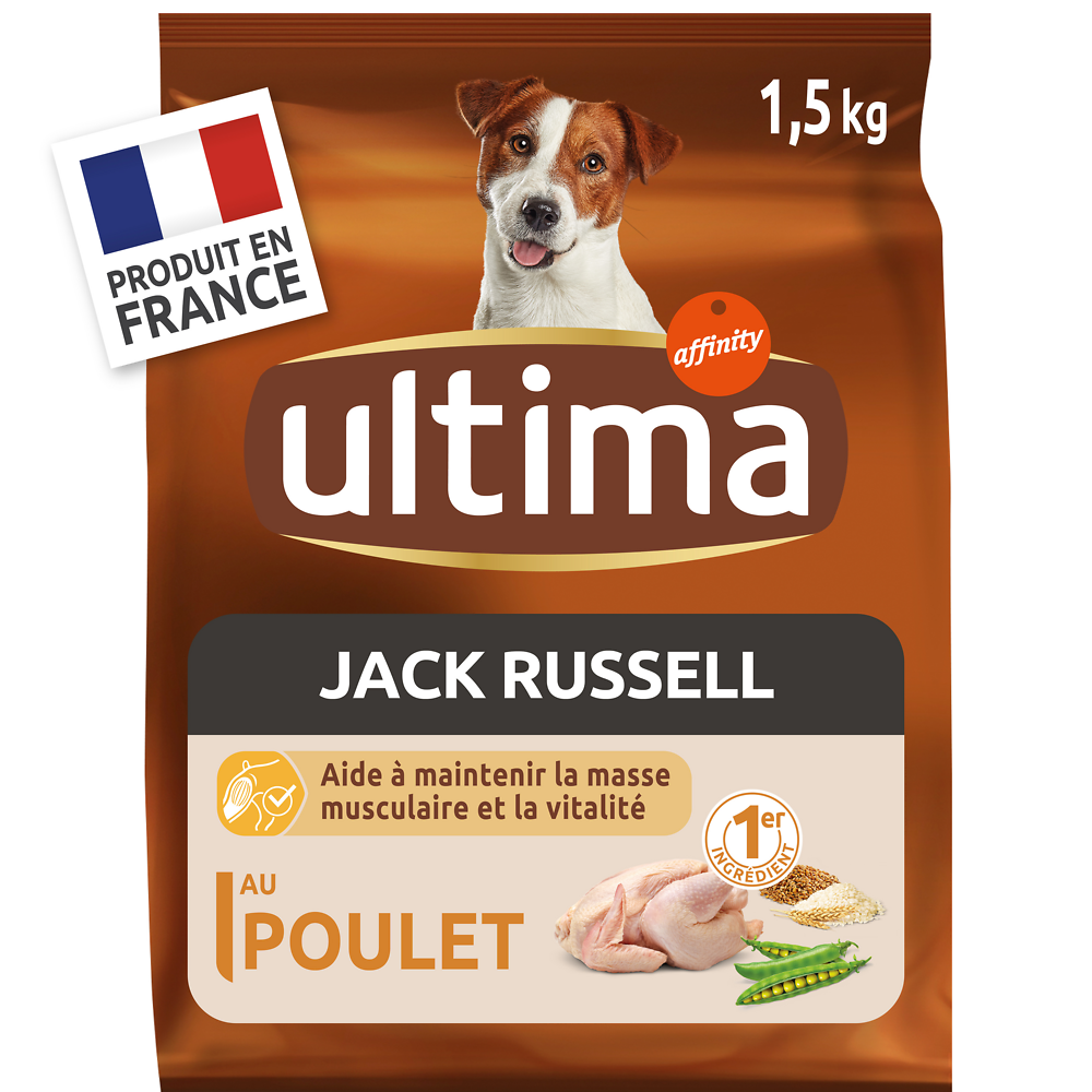 Croquettes pour chiens Jack Russell ULTIMA, 1,5kg