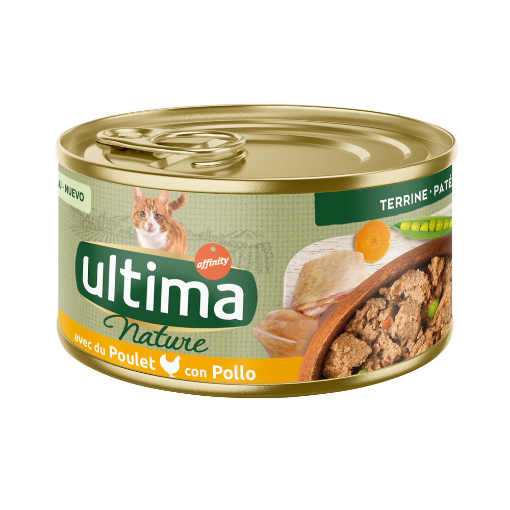 Sachets fraîcheur pour chat mono conserve repas Poulet ULTIMA NATURE -85g