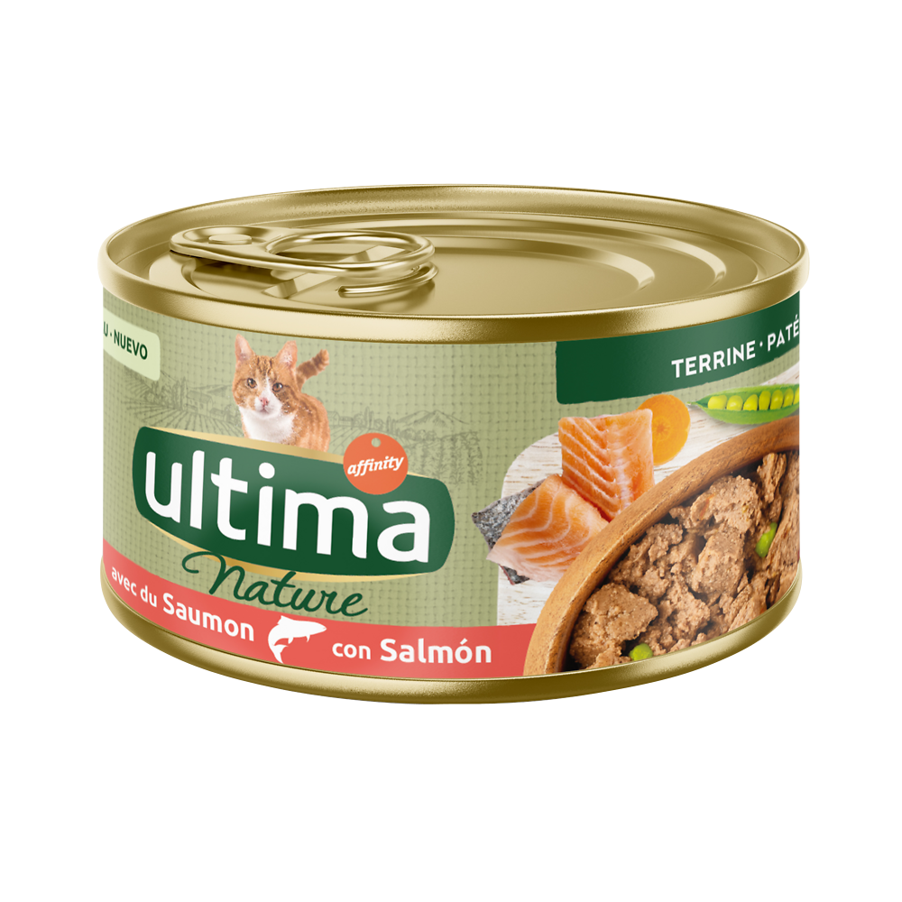 Sachets fraîcheur pour chat mono conserve repas Saumon ULTIMA NATURE,85g