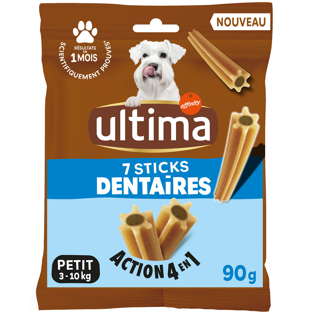 Sticks Dentaires pour petit Chien 1 semaine ULTIMA, 90g