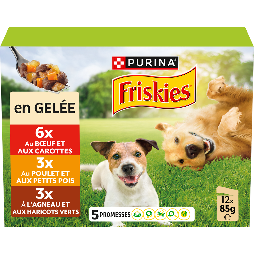 FRISKIES aux Viandes et Légumes en Gelée boîte 12x85g