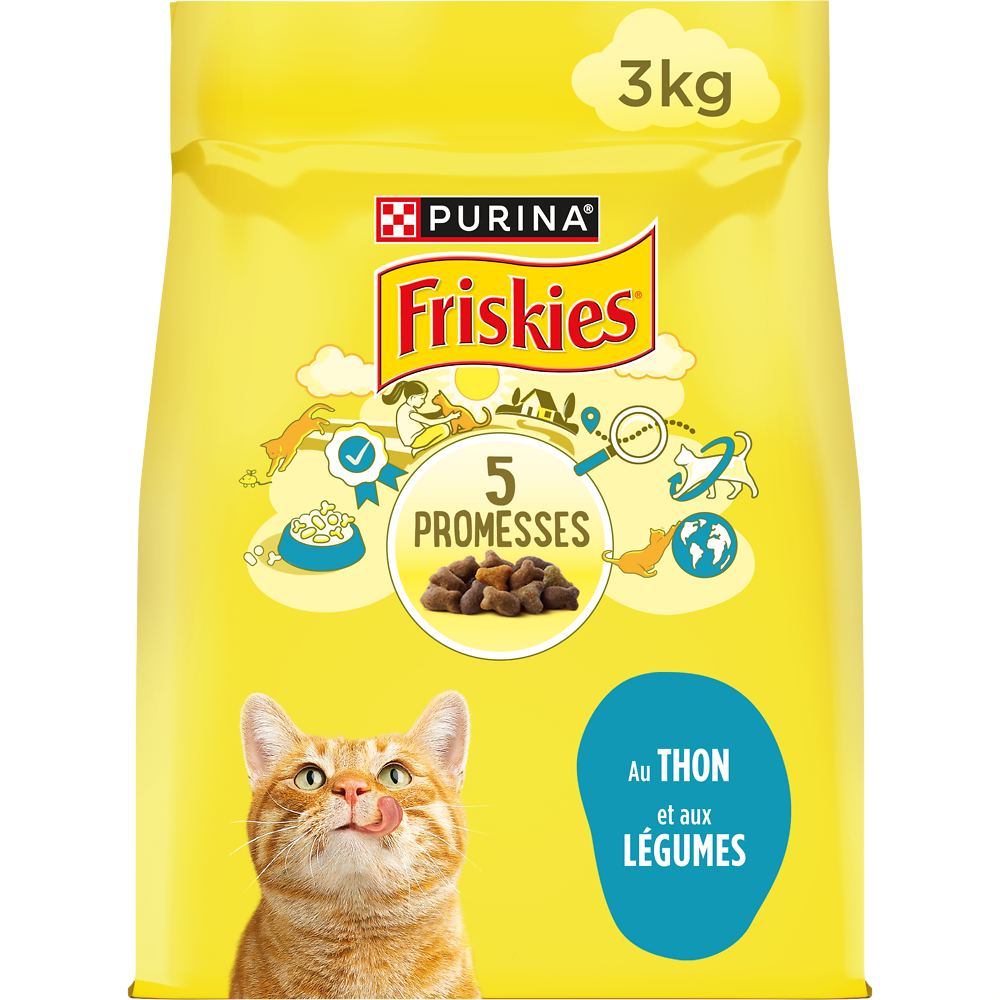 Croquettes pour chat adulte Thon FRISKIES - 3kg