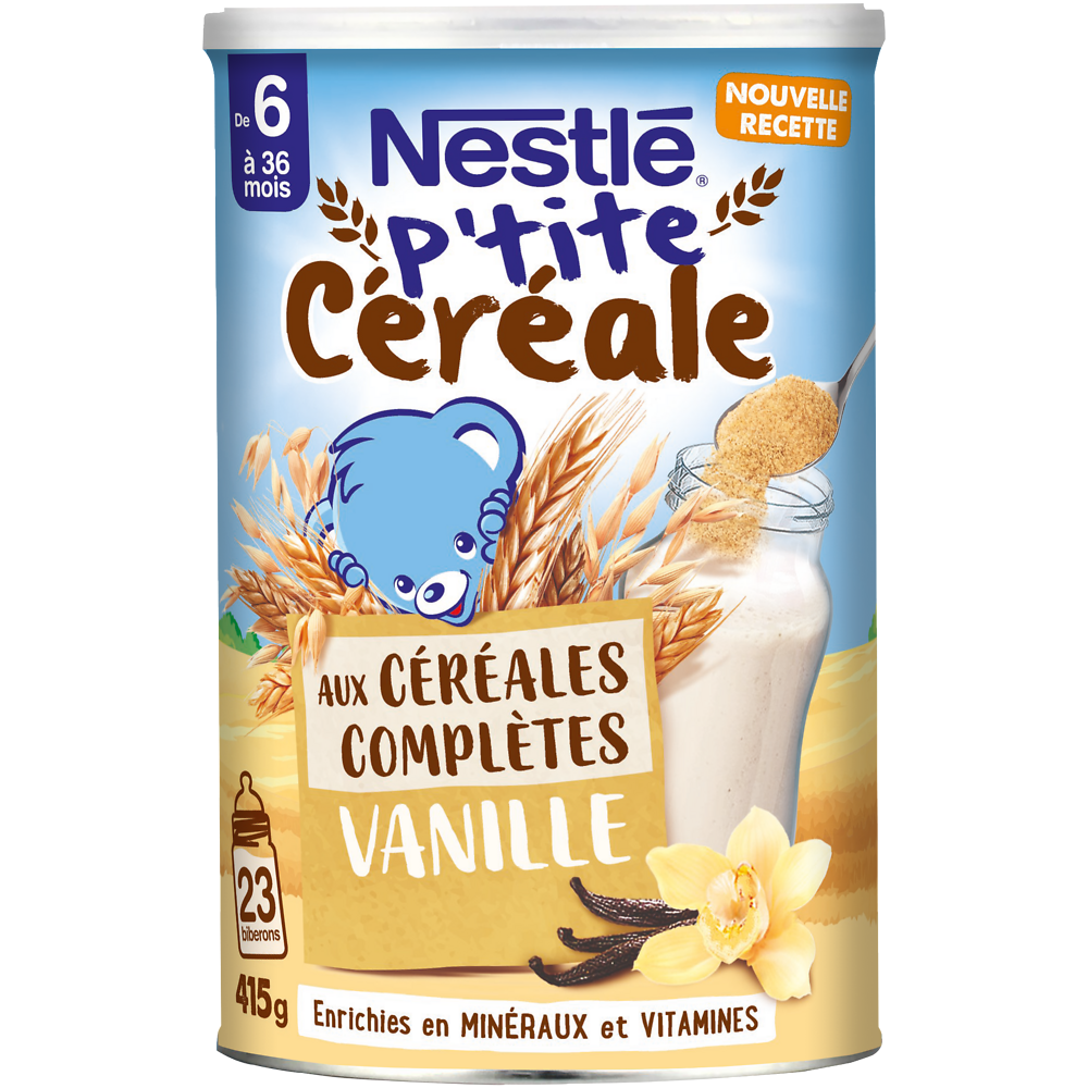 Céréales P'TITE CEREALE complètes vanille 6M+ NESTLE - 415g