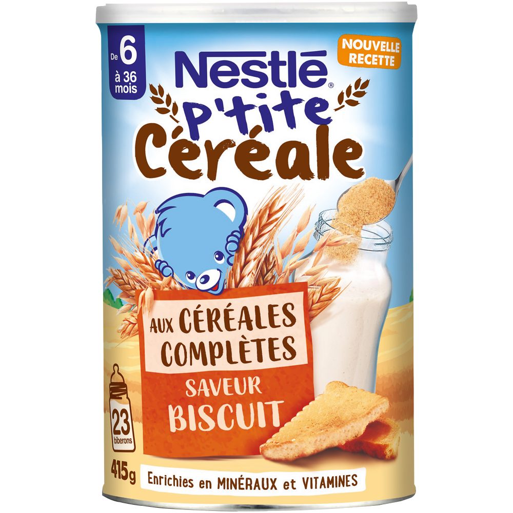 Céréales P'TITE CEREALE complètes biscuit 6M+ NESTLE - 415g