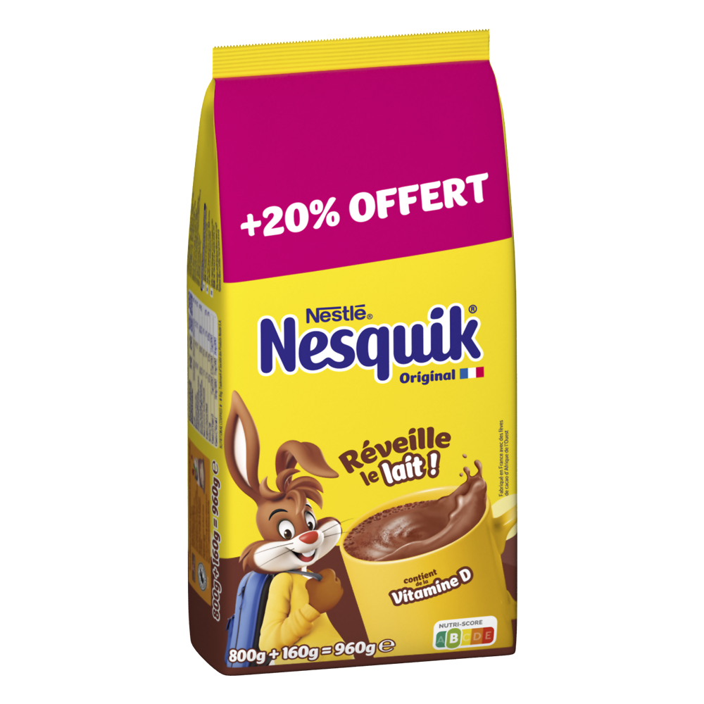 NESQUIK Poche 800g+20% Offert