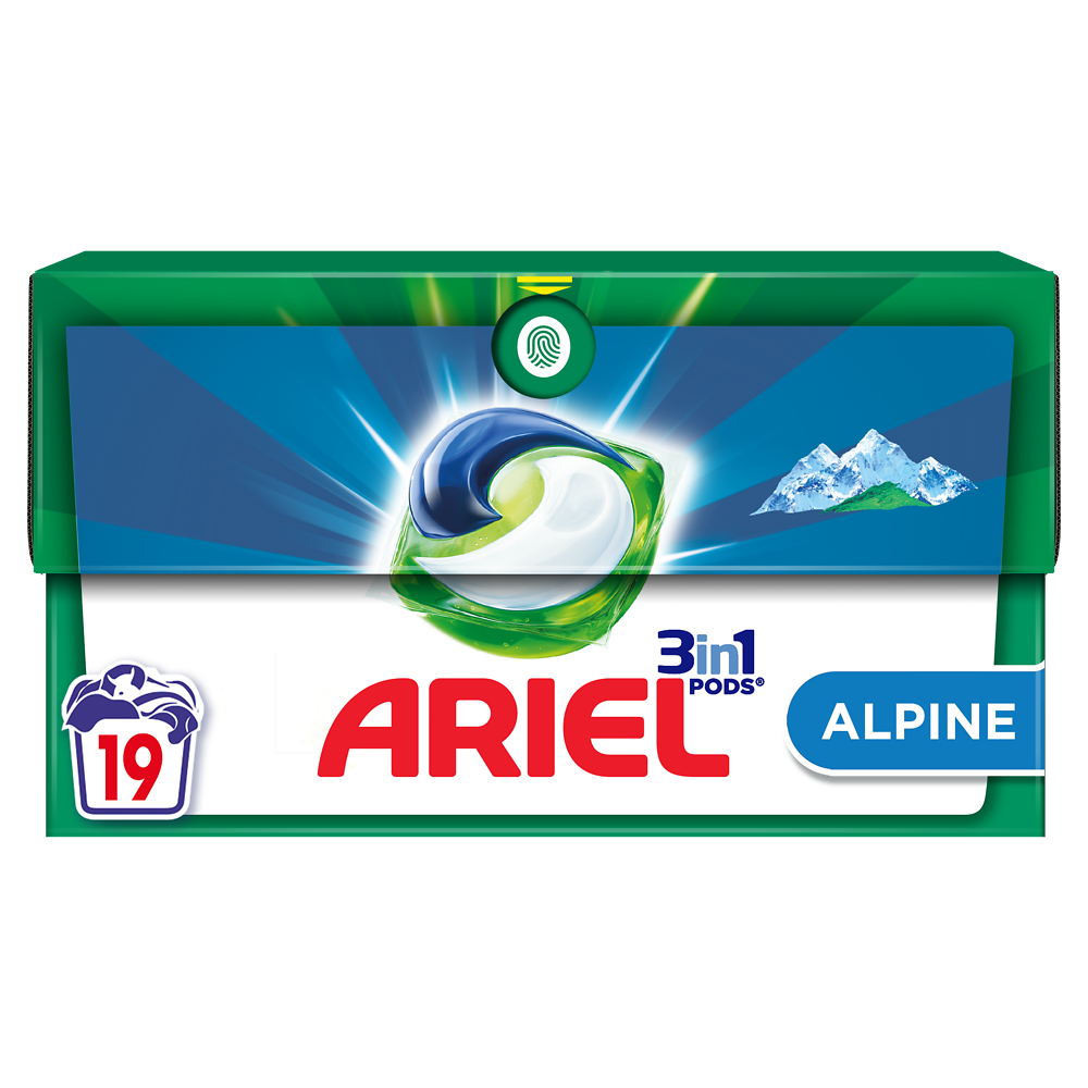 Lessive alpine 3in1 pods ARIEL x19 doses