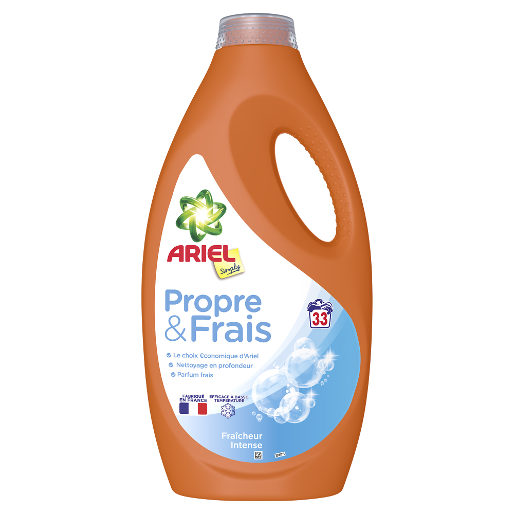 Lessive liquide fraicheur intense ARIEL 33 doses