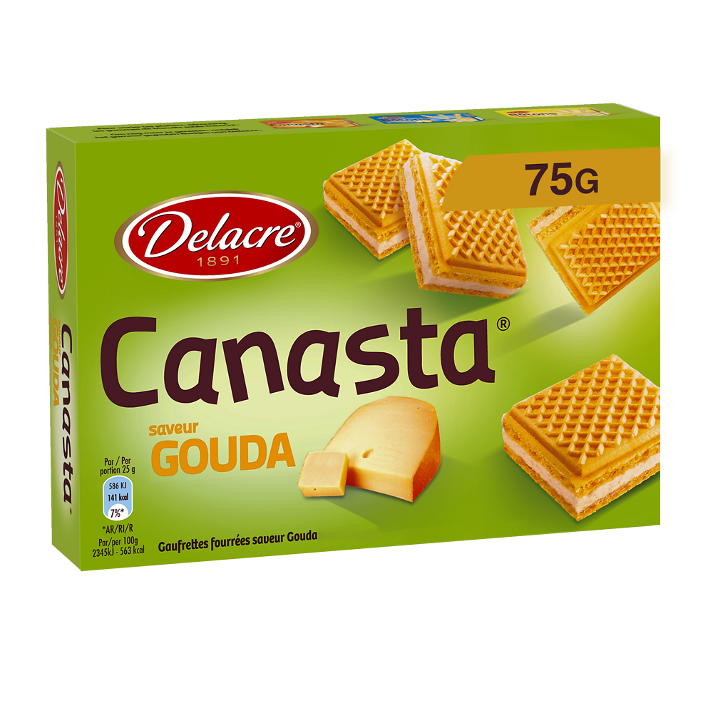 Canasta apéritif au gouda DELACRE, boîte de 75g