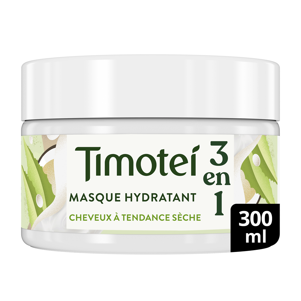 Masque capillaire hydratant coco aloe vera TIMOTEI 300ml