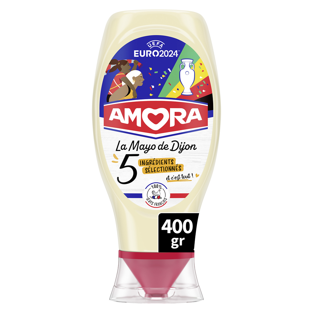 Mayonnaise de Dijon 5 ingrédients AMORA flacon souple 400g