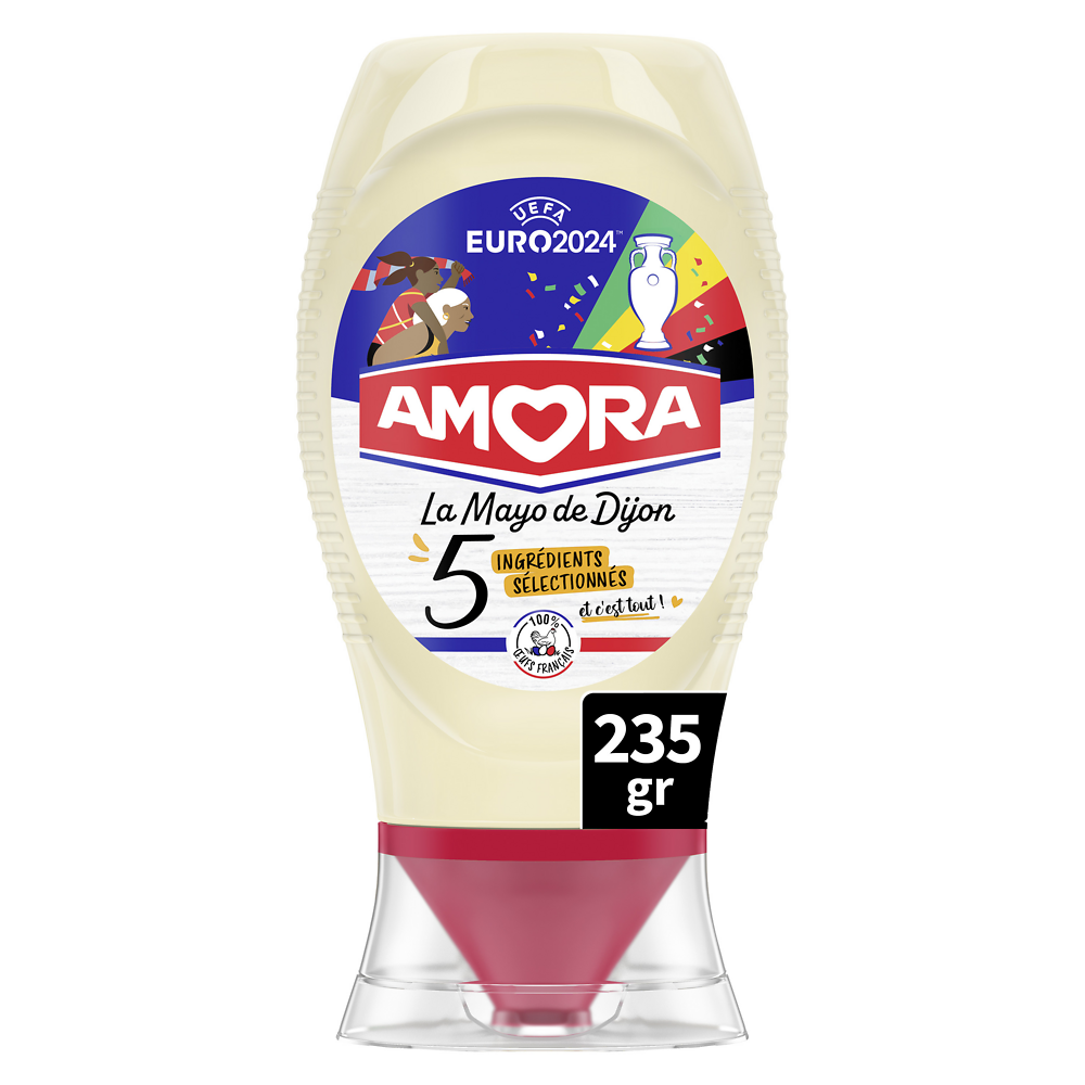 Mayonnaise de Dijon 5 ingrédients AMORA flacon souple 235g