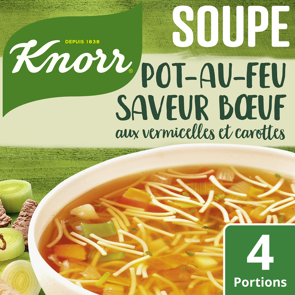 Soupe pot au feu aux vermicelles et carottes KNORR, 1litres