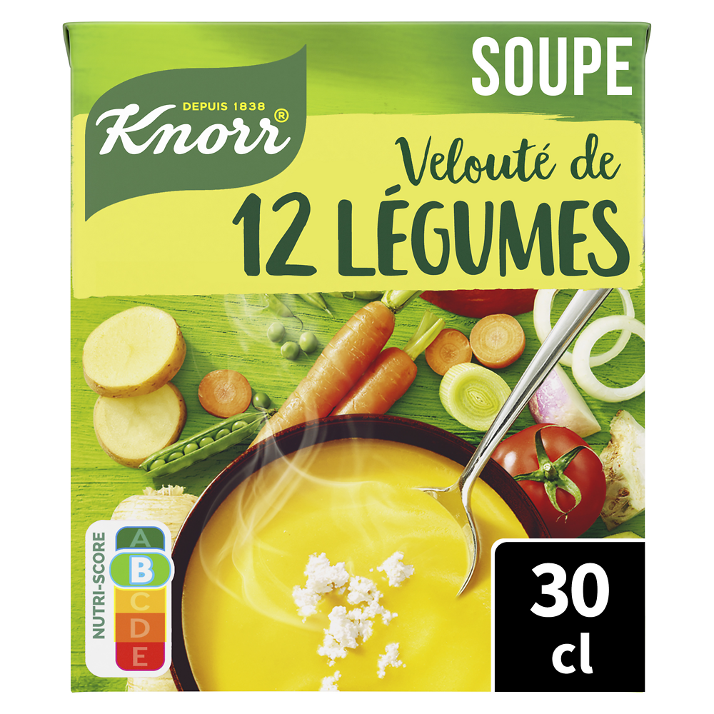 Soupe 12 légumes fromage frais KNORR, 300ml