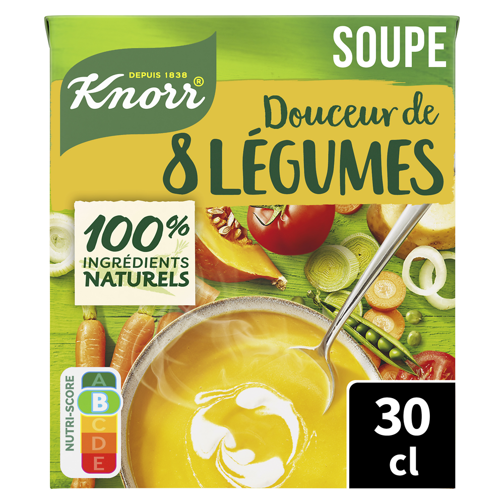 Soupe Douceur de 8 légumes KNORR, brique 300ml