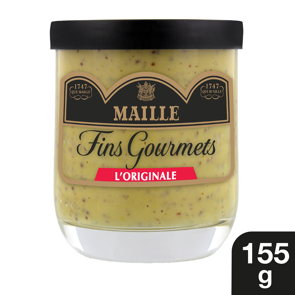 Moutarde "Fins Gourmets" MAILLE, verrine de 155g