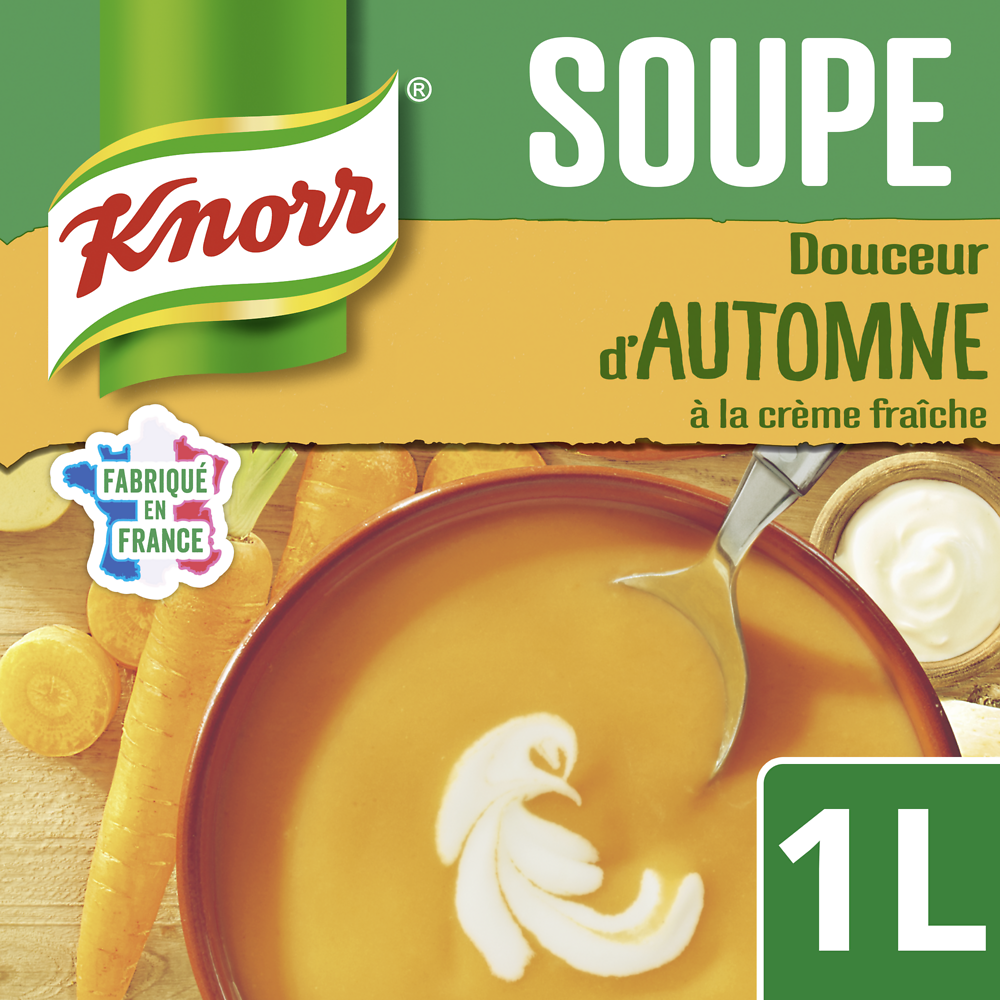 Soupe Soupe Douceur légumes d'automne à la crème fraîche KNORR, 1l