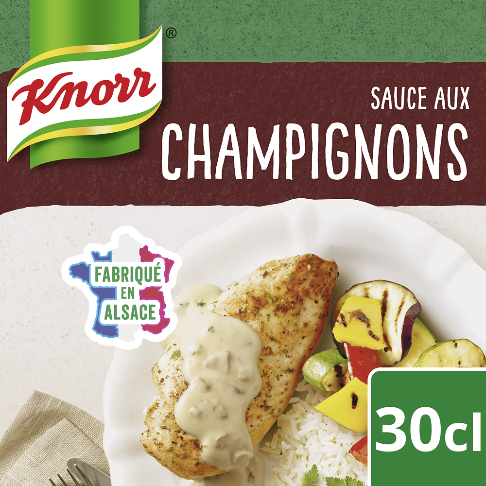 Sauce aux champignons à la crème fraiche KNORR, brique de 30cl