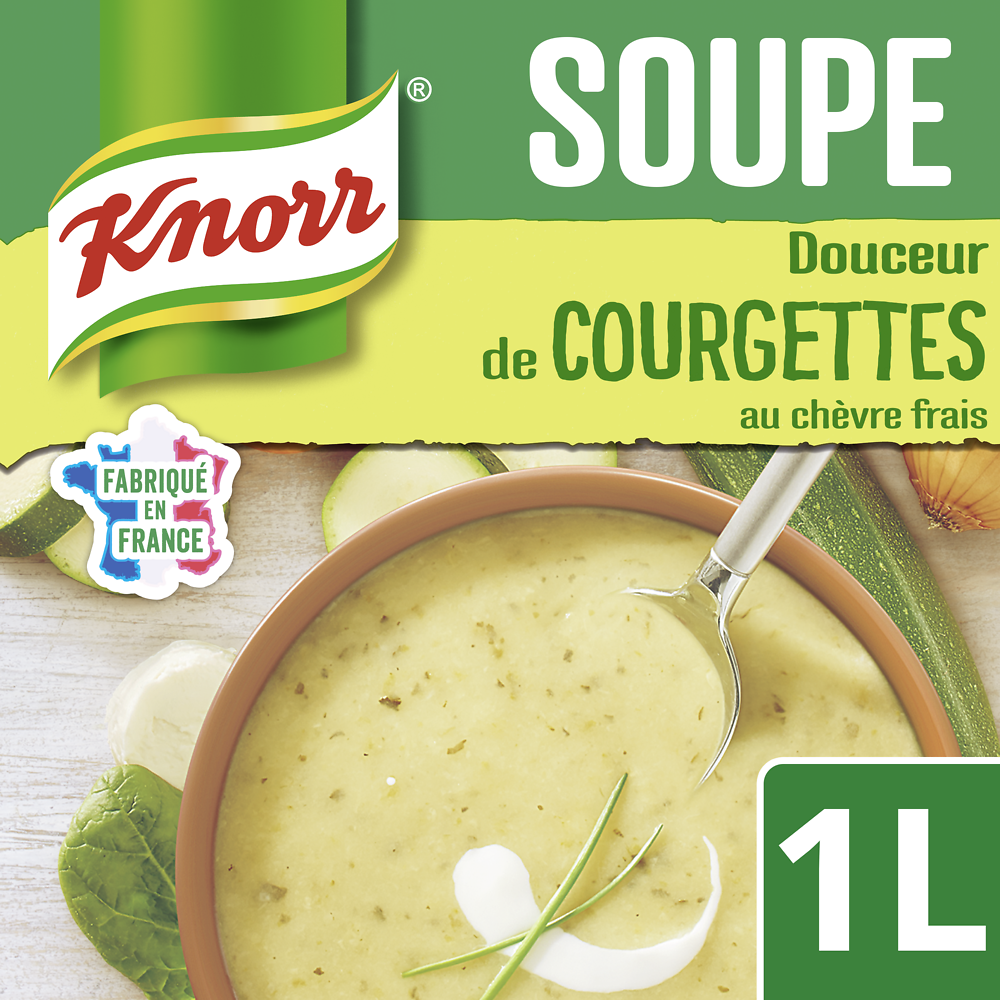 Douceur de courgettes au chèvre frais KNORR, brique de 1 litre