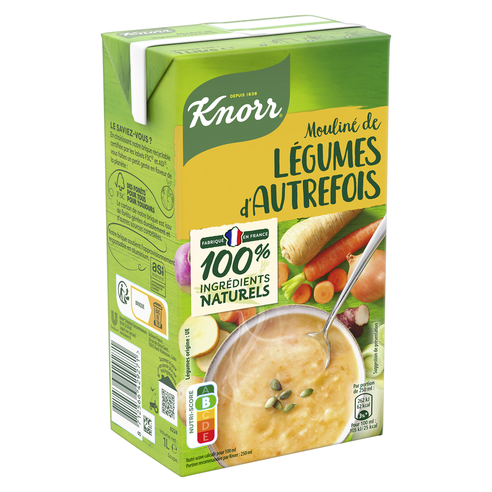 Soupe Mouliné de légumes d'autrefois KNORR, 1l