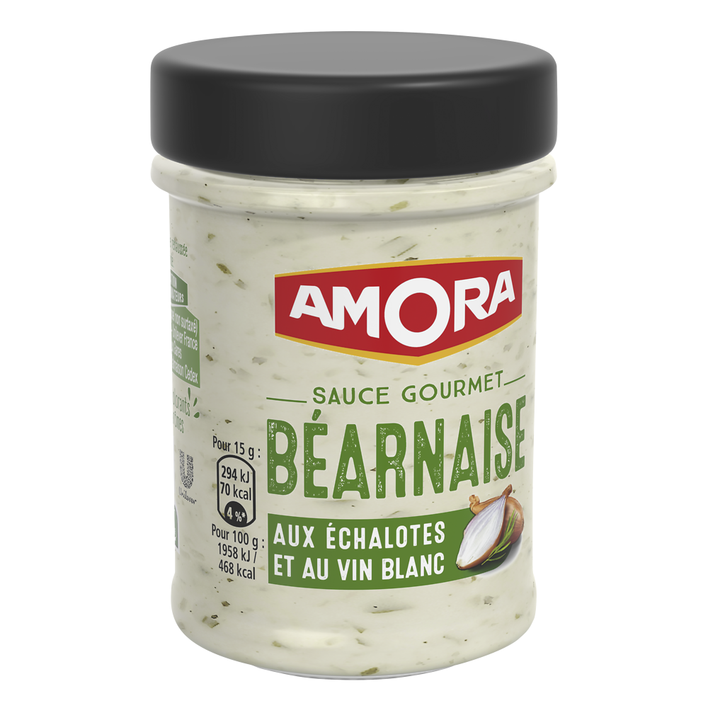 Sauce gourmet béarnaise échalote vin blanc AMORA, 184g