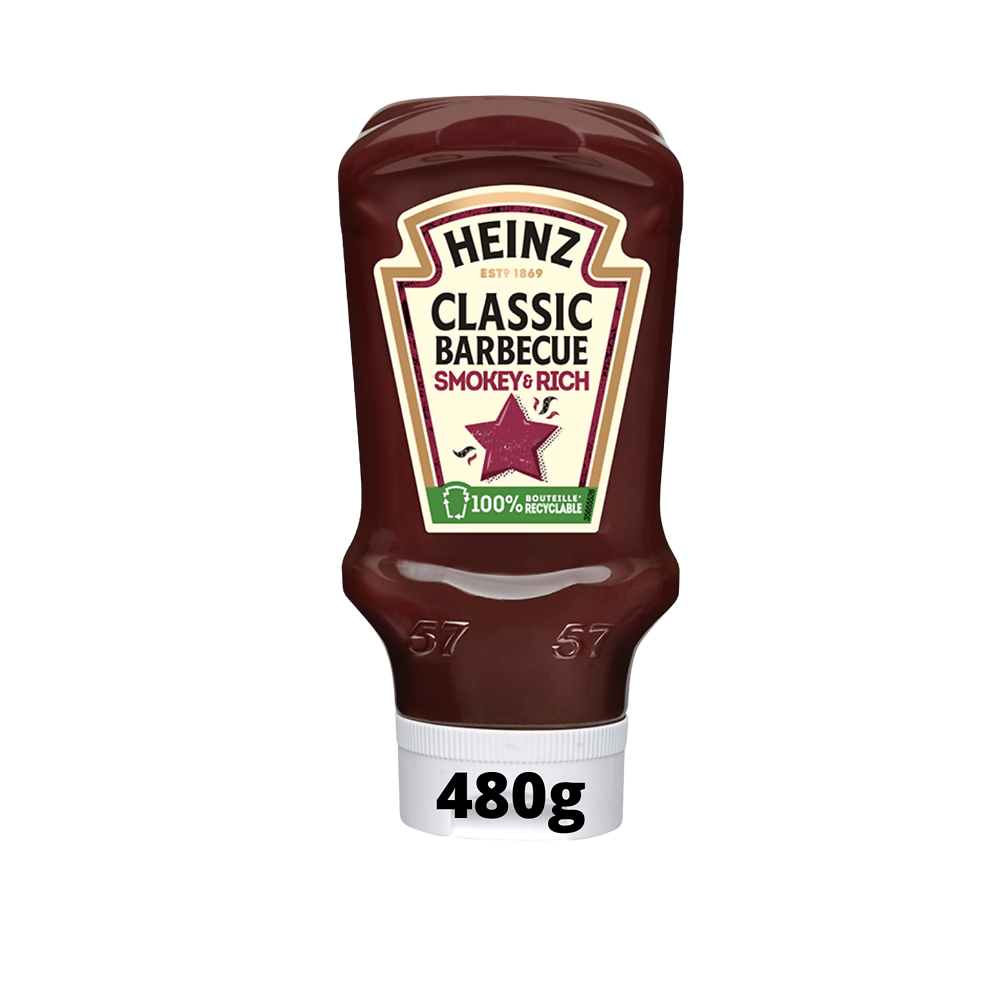 Ketchup barbecue classique HEINZ, flacon souple de 480g, 400ml