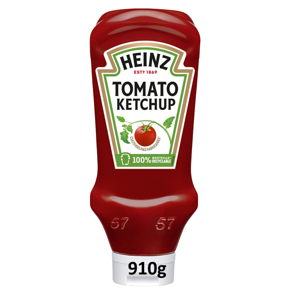 Tomato Ketchup flacon souple top down HEINZ, 910g