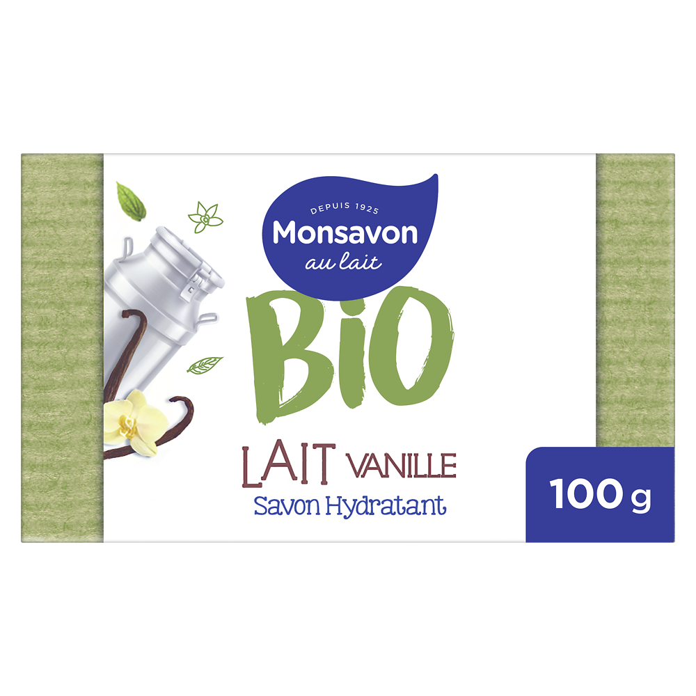 savon lait vanille bio MONSAVON, 100g